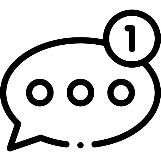 Notification speech bubble new notification icon