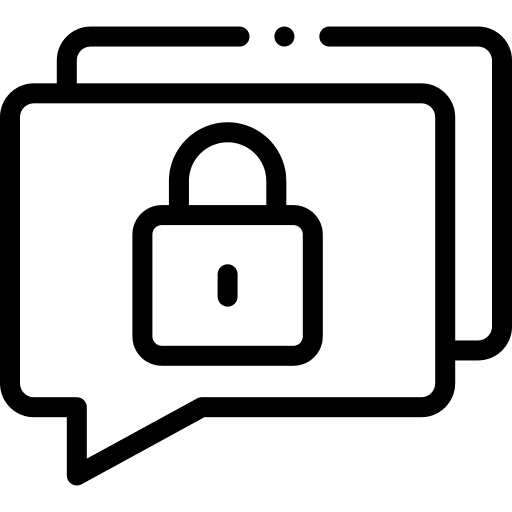 Private chat private chat communications lock icon
