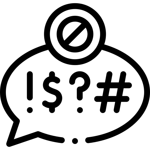 Profanity message speech bubble profanity icon
