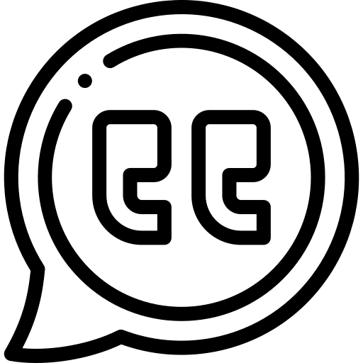 Quotation chat box quotation chat bubble icon