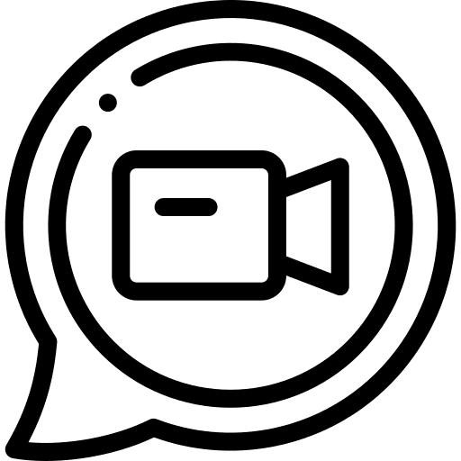 Video chat cam device communications icon