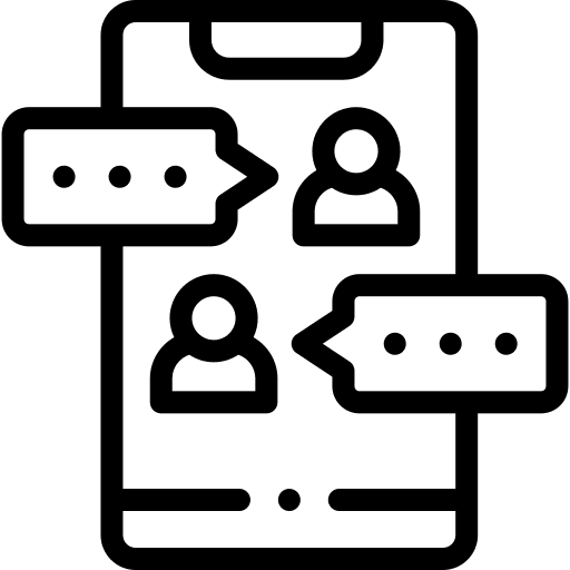 Chat phone social smartphone icon