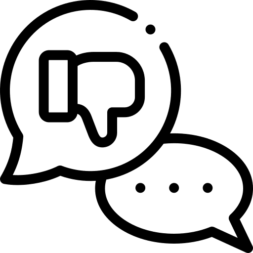 Dislike touch social media cursor icon