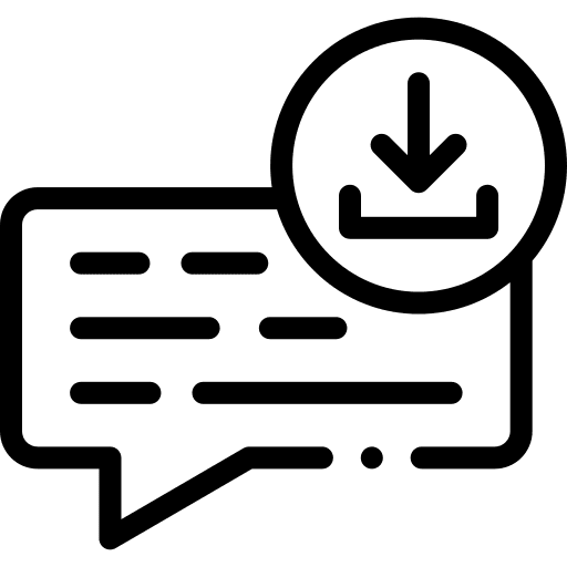 Download download speech bubble communications icon