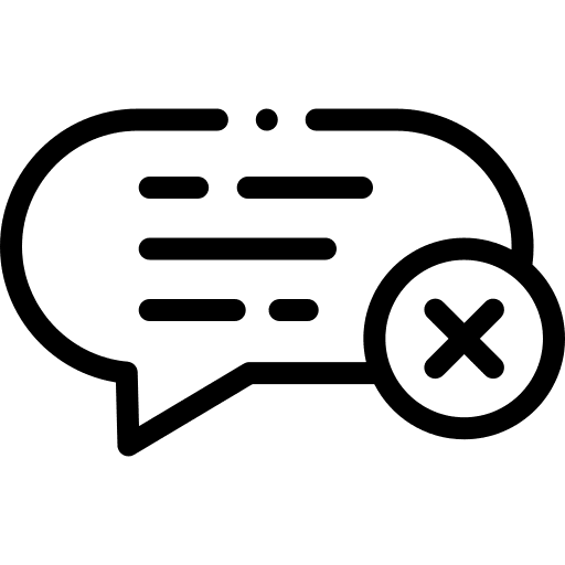 Remove speech bubble remove mistake icon