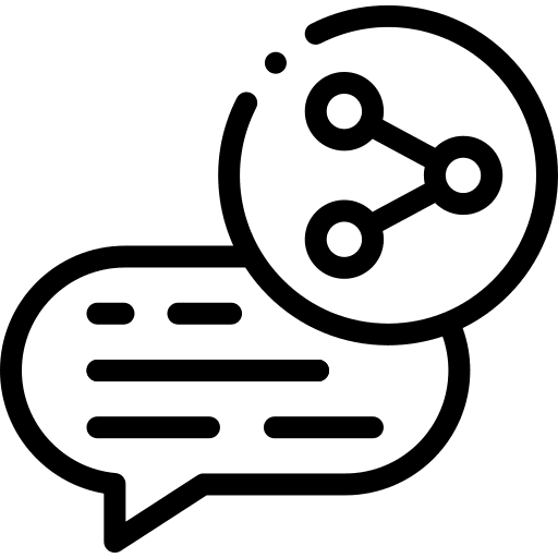 Share chat speech bubble share icon