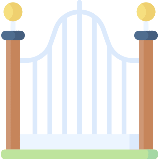 Gate architecture and city gateway park icon