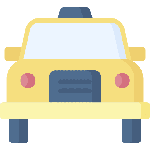 Taxi vehicle transportation public transport icon