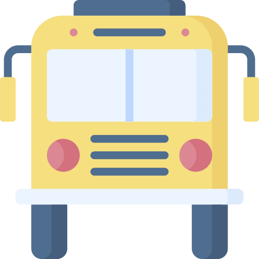 Bus automobile transportation travel icon