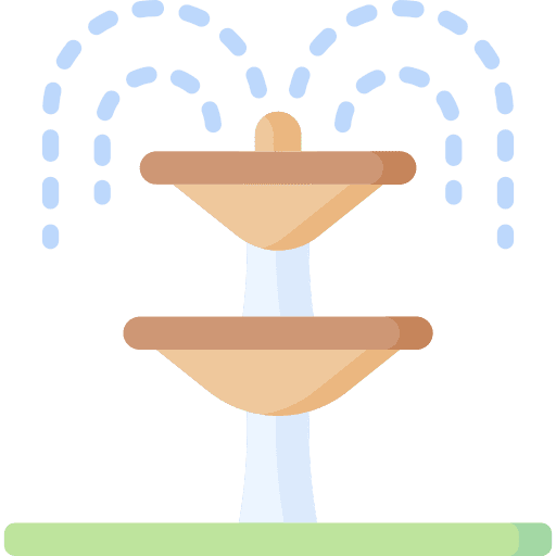 Fountain garden park urban icon