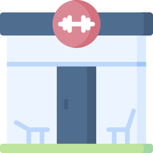 Gym fitness wellness buildings icon