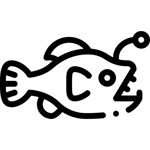 Anglerfish sea life anglerfish sea icon