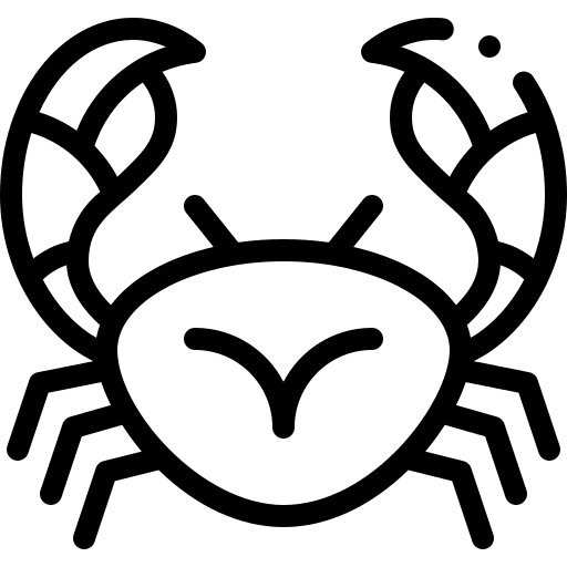 Crab animal kingdom sea food animals icon