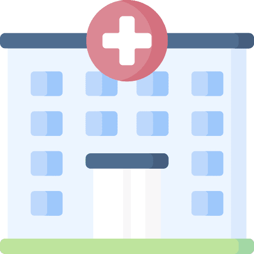 Hospital health clinic buildings architecture and city icon