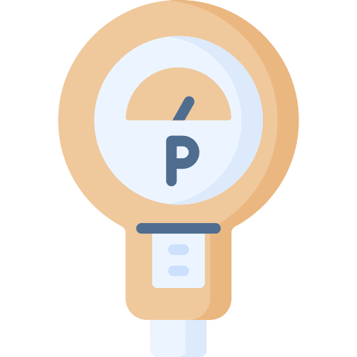 Parking meter transportation architecture and city urban icon