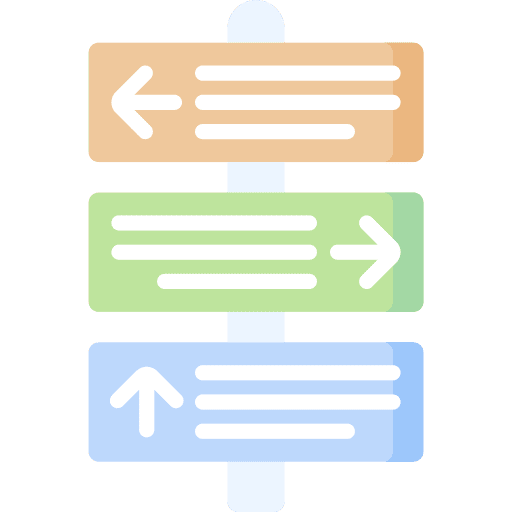 Road sign road sign signaling arrows icon