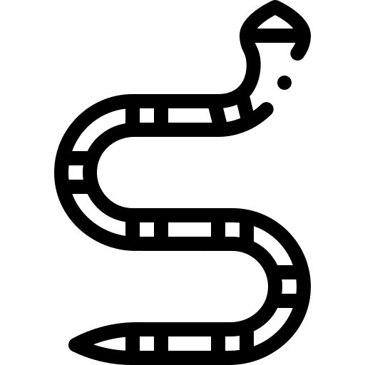 Sea snake toxic animal reptile icon