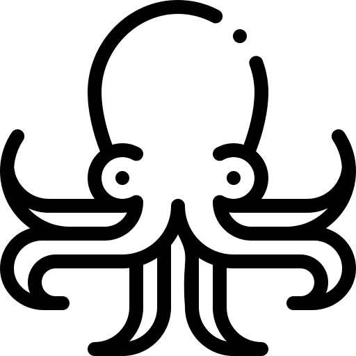 Octopus cephalopod marine invertebrate icon