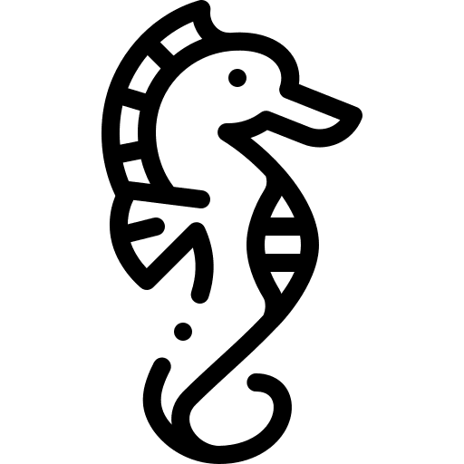 Seahorse sea ocean marine icon