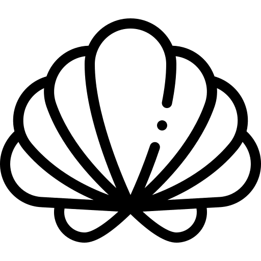 Seashell sea life aquatic animals icon