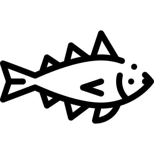 Codfish sea life fish animal icon