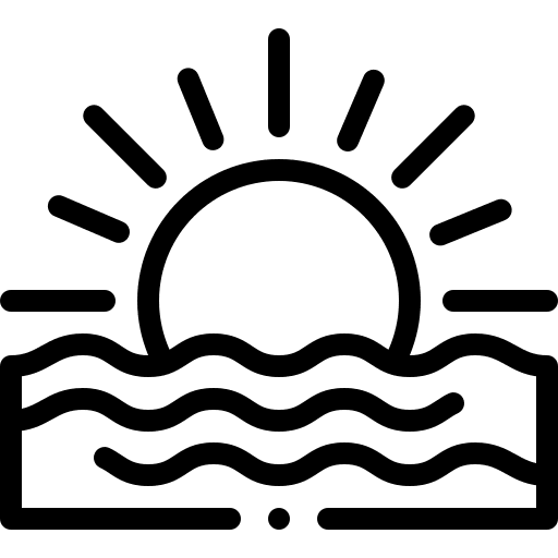 Sunset sunset holidays sea icon