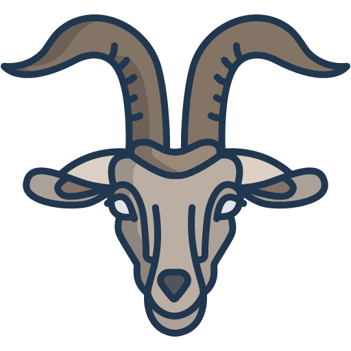 Goat horns goat mammal icon