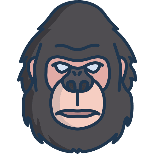 Gorilla zoo mammal monkey icon