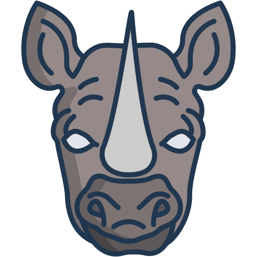 Rhinoceros zoo mammal rhino icon