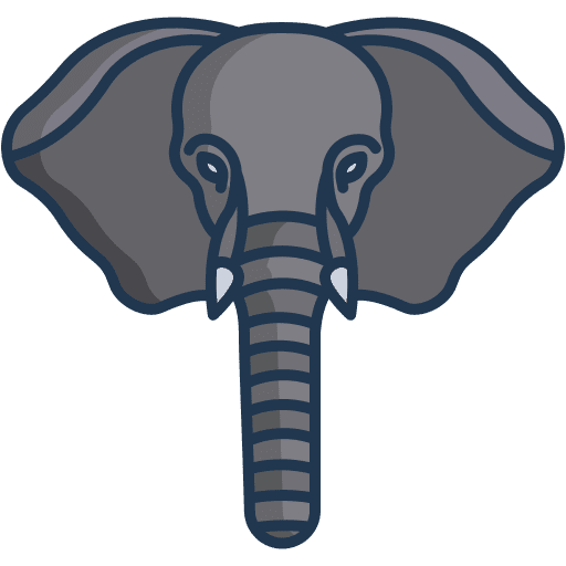 Elephant wild life animal kingdom elephant icon