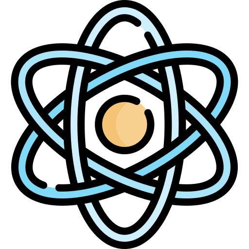 Molecule chemistry atom science icon