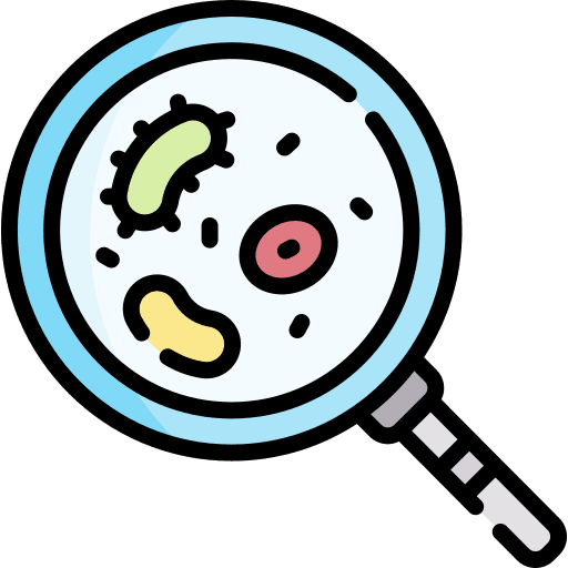 Research observation loupe biology icon