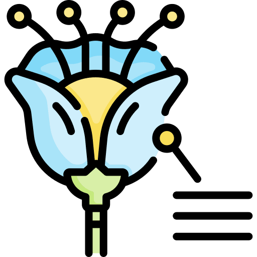 Biology botany petal biology icon