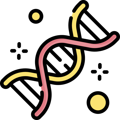 Dna deoxyribonucleic acid healthcare biology icon