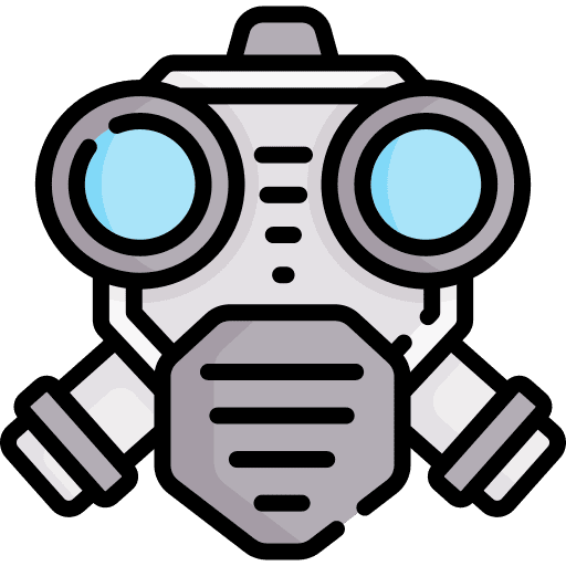 Gas mask equipment industry security icon