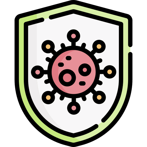 Protected protected coronavirus bacteria icon