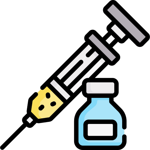 Vaccine syringe medication drug icon