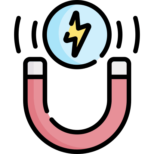 Magnetism physics magnetic energy icon