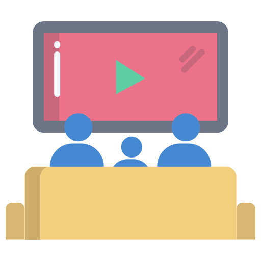 Watching tv watching movie cinema icon