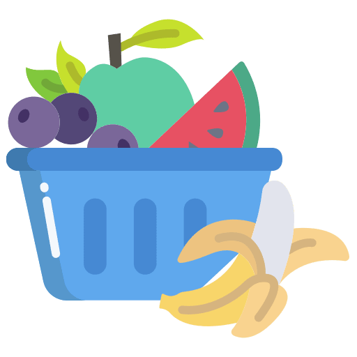 Basket food and restaurant full supplies icon