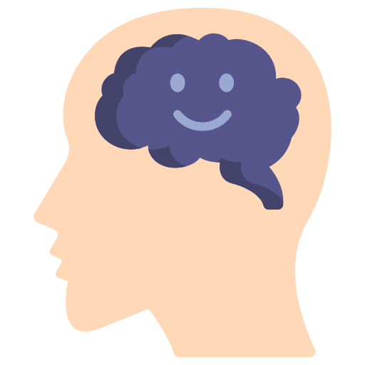 Mind thinking positive psychology icon