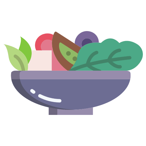 Salad vegetables bowl food and restaurant icon