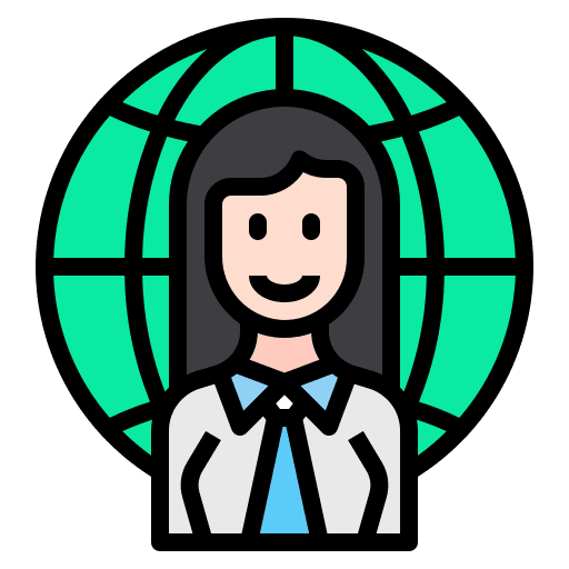 Businesswoman business global businesswoman icon