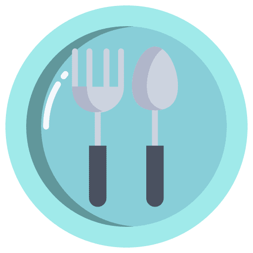Diet restaurant food fork icon