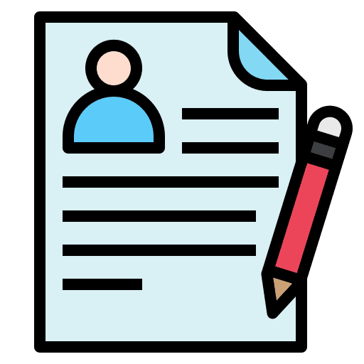 File resume profile pen icon