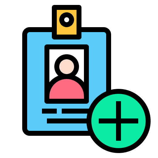 Id card finance id card plus icon