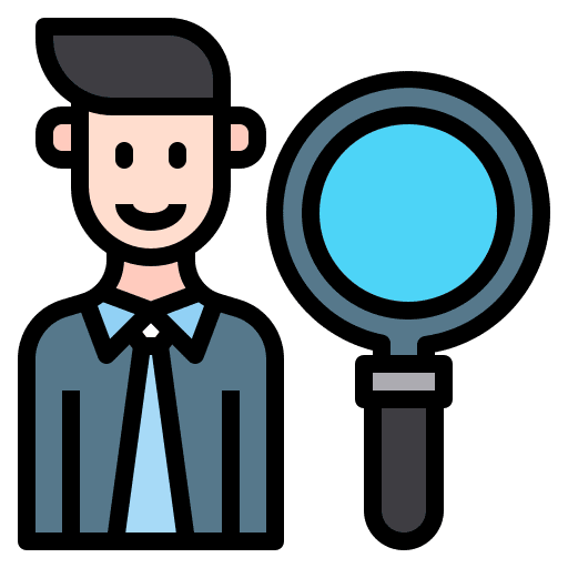 Search business and finance magnifying glass search icon
