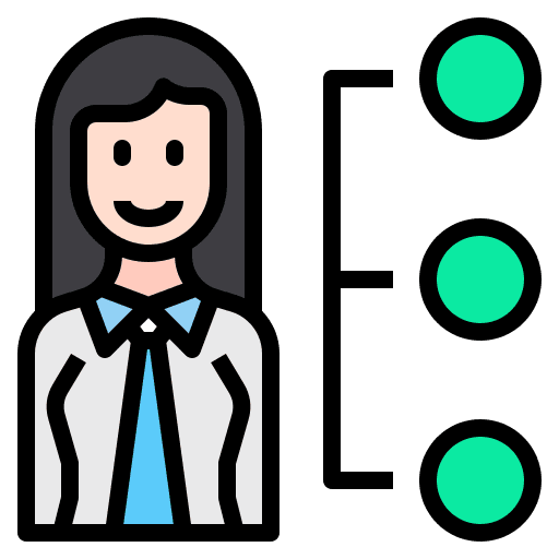 Businesswoman networking finance business and finance icon