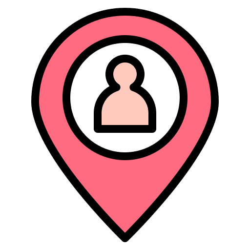 Pin location finance business icon