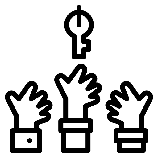 Opportunity hand key success icon